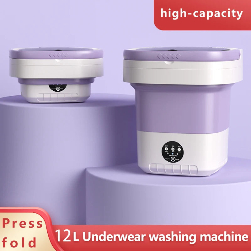 12L Portable Folding Washer for Dorms & Small Spaces