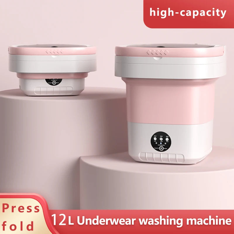12L Portable Folding Washer for Dorms & Small Spaces